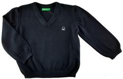 Benetton sort finstrikket trøje str. 80