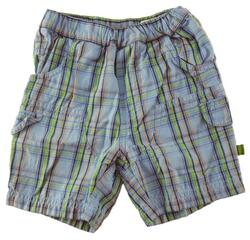 Pippi lyseblå/brun ternede shorts str. 62