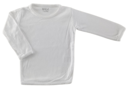 Wheat hvid langærmet T-shirt str. 3 mdr