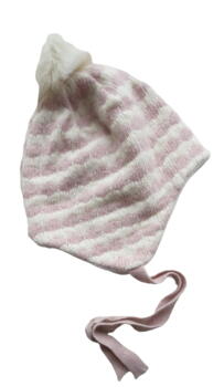 MP rosa stribet uld hue str. 49 cm