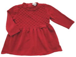 H&M rød finstrikket langærmet kjole str. 68
