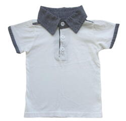 Hvid blød kortærmet T-shirt str. 70