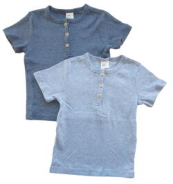 H&M to par blålige kortærmede T-shirts str. 86