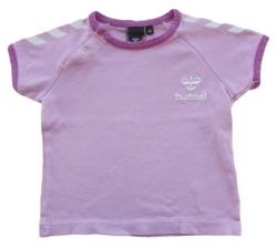 Hummel lyselilla kortærmet T-shirt str. 80