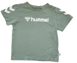 Hummel støvet grøn kortærmet T-shirt str. 104