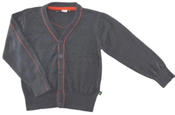 Molo mørkegrå finstrikket cardigan str. 98-104