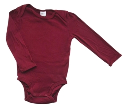 H&M mørkerød langærmet rib body