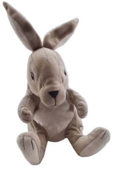 Sød beige kanin tøjbamse