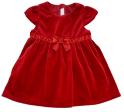 H&M rød kortærmet velourkjole str. 80