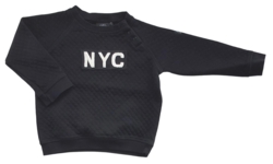 Petit langærmet sort sweatshirt str. 86