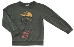 OVS mørkegrøn langærmet sweatshirt str. 110