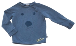 Pomp de lux blågrå langærmet sweatshirt str. 92