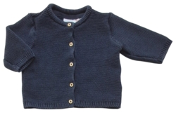 H&M mørkeblå finstrikket cardigan str. 56