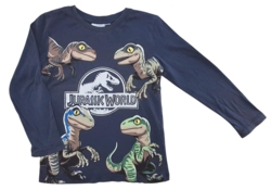 Jurassic world blågrå T-shirt str. 110-116