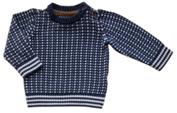 H&M mørkeblå striktrøje str. 74