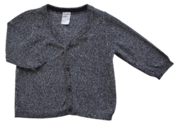H&M sort og hvid finstrikket cardigan str. 68