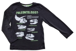 H&M sort tynd langærmet T-shirt str. 110-116
