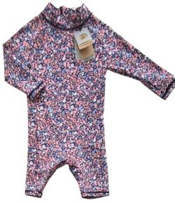 Ny Color kids småblomstret UV-dragt str. 80