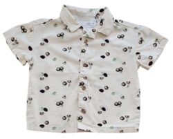 Zara beige kortærmet skjorte str. 80
