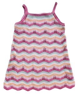 Zara pink stribet strikket ærmeløs kjole str. 92