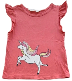 H&M orangerød sommertop str. 98-104