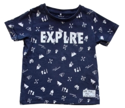 Name it mørkeblå kortærmet T-shirt str. 92