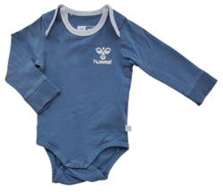 Hummel gråblå langærmet body str. 68