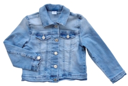H&M lyseblå denim jakke str. 116