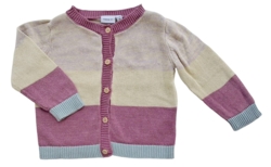 Name it lysegul og pink finstrikket cardigan str. 74