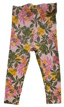 Hummel rosa blomstrede leggings str. 74