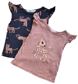 H&M en sort og en rosa sommerbluser str. 98-104