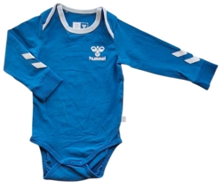 Hummel blå langærmet body str. 80
