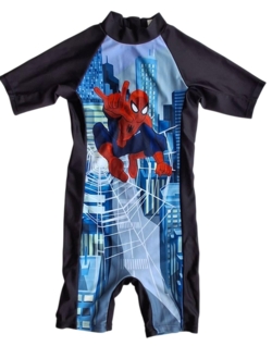 Marvel Spiderman sort UV heldragt str. 98-104