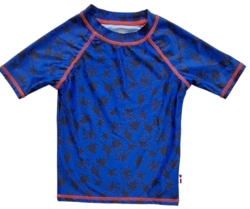 Racoon outdoor blå mønstret UV-bluse str. 98-104