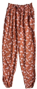 H&M orange-brune blomstrede tynde bukser str. 158