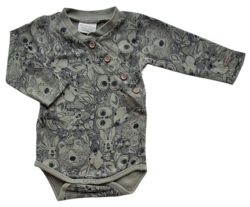 Minymo armygrøn langærmet body str. 56