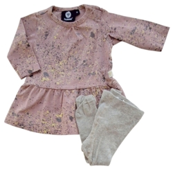 Hummel rosa kjole og H&M strømpebukser str. 56