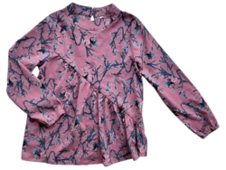 The New mørk rosa tynd langærmet bluse str.5-6