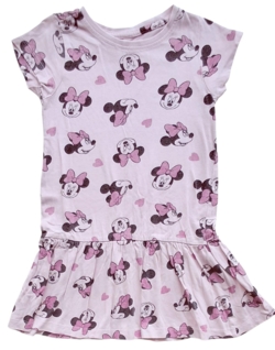 Disney rosa kortærmet sommerkjole str. 98-104