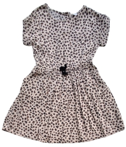 H&M beige kjole med dyreprint str. 98