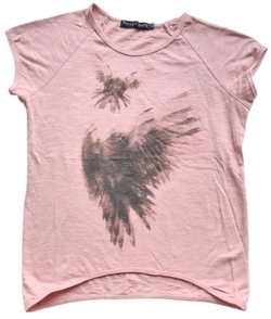Frankie & Liberty kortærmet laksefarvet bluse str. 10