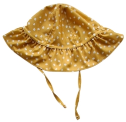 H&M varm gul prikket UV-solhat str. 74-80