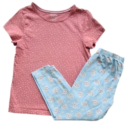 Lupilu rødlig kortærmet T-shirt og leggings str. 110-116