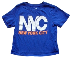 H&M blå kortærmet T-shirt str. 98-104