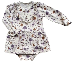 Minymo beige langærmet body-kjole str. 68