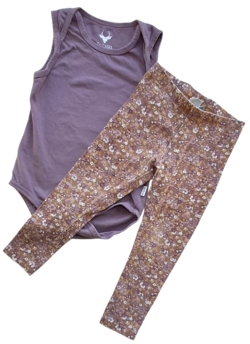 Impala lilla body og Wheat lysebrune leggings str. 92