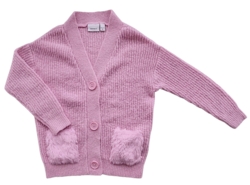 Name it lyserød langærmet strikket trøje str. 92