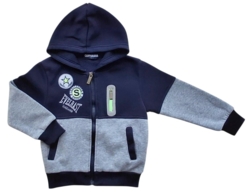 Cantarana mørkeblå og lysegrå sweatshirt str. 5 år