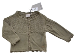 Ny Minymo armygrøn langærmet finstrikket cardigan