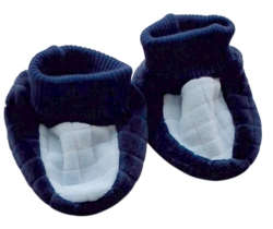 Mørkeblå og lyseblå velour futter str. 3-6 mdr